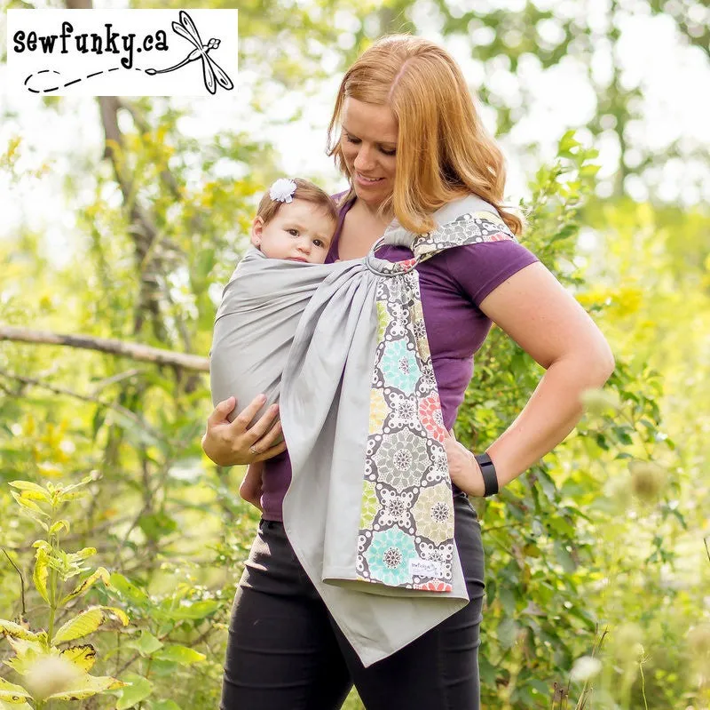 Sewfunky Designer Baby Sling Kaleidoscope Grey #SF043 SOLD OUT