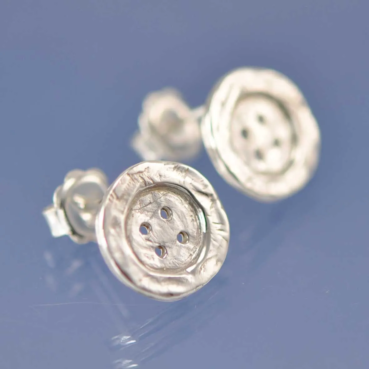 Shabby Chic Button Studs