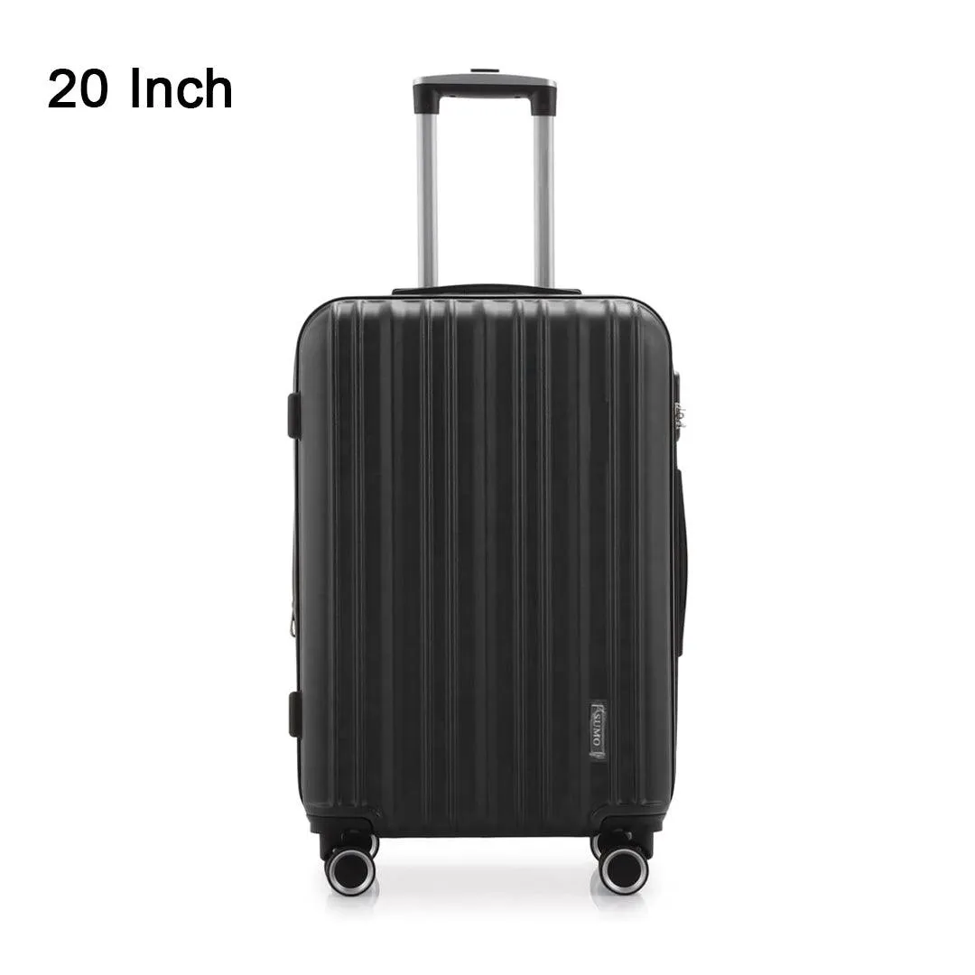 Sumo Luggage Bag Cabin Size Luggage Trolly - Black (Set Of 3)