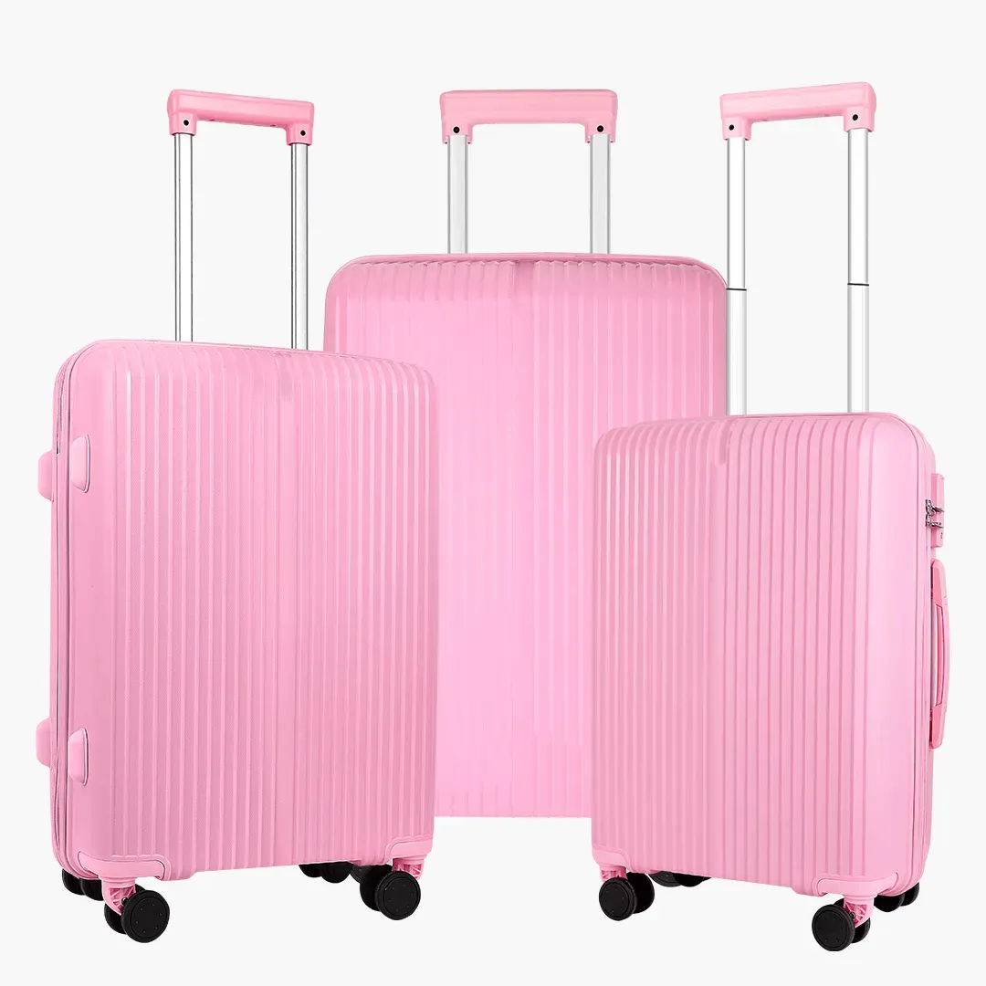 Sumo Luggage Bag Cabin Size Luggage Trolly - Pink (Set Of 3)