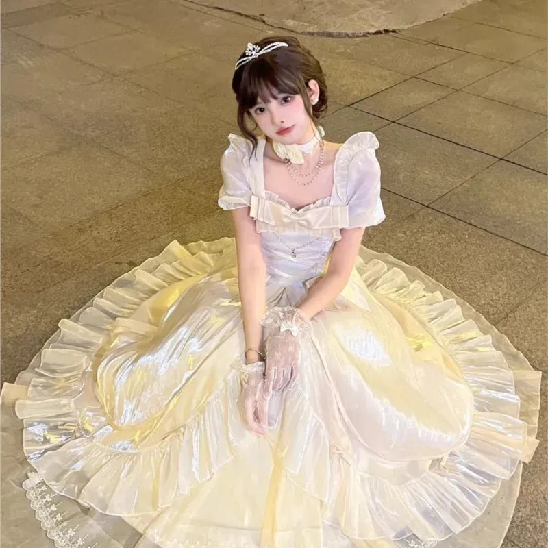 TAVIMART  -  Generate Color Flower Wedding Dress Lolita Sweet Elegant Birthday