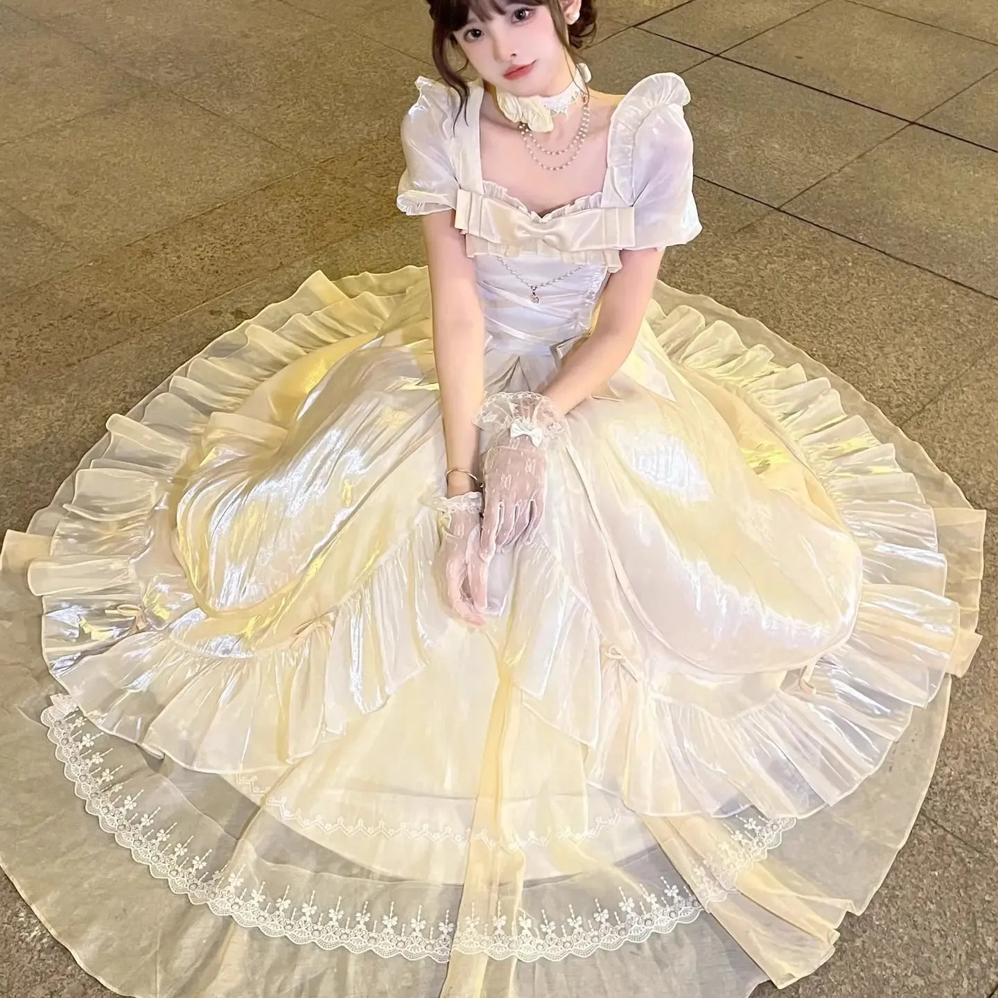 TAVIMART  -  Generate Color Flower Wedding Dress Lolita Sweet Elegant Birthday