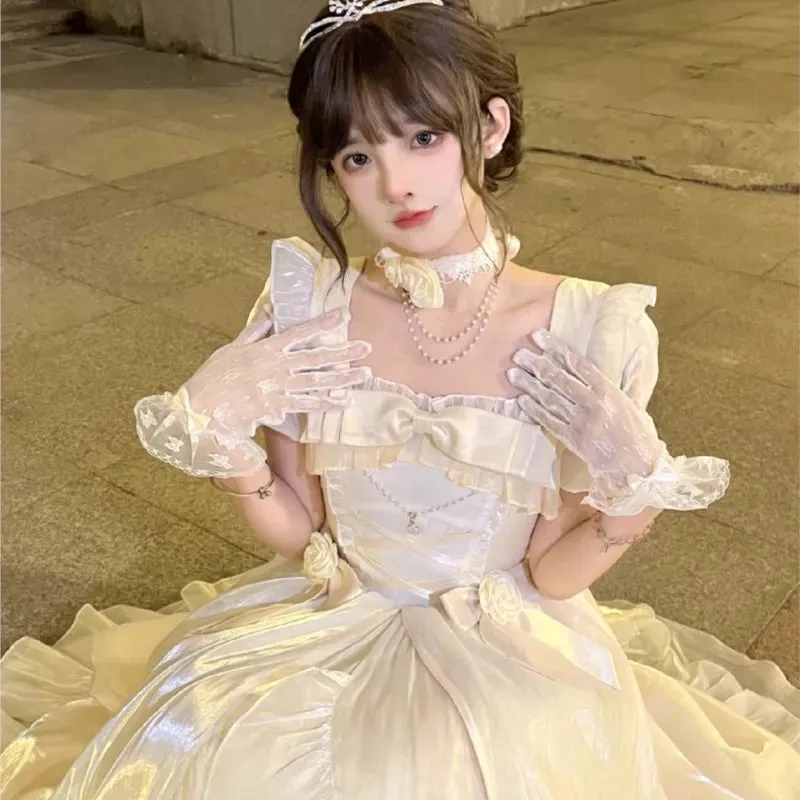 TAVIMART  -  Generate Color Flower Wedding Dress Lolita Sweet Elegant Birthday