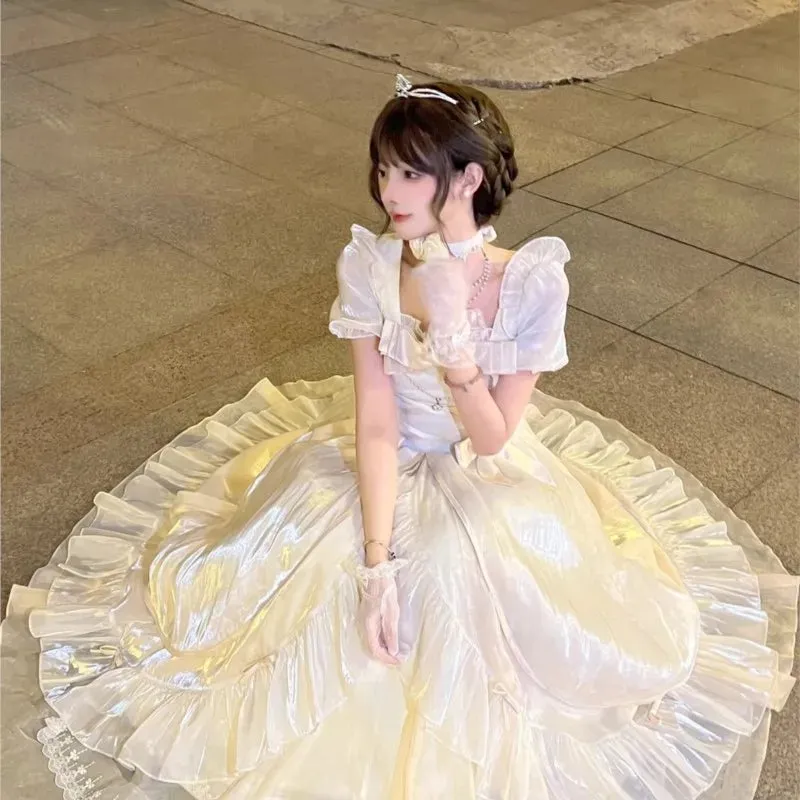 TAVIMART  -  Generate Color Flower Wedding Dress Lolita Sweet Elegant Birthday