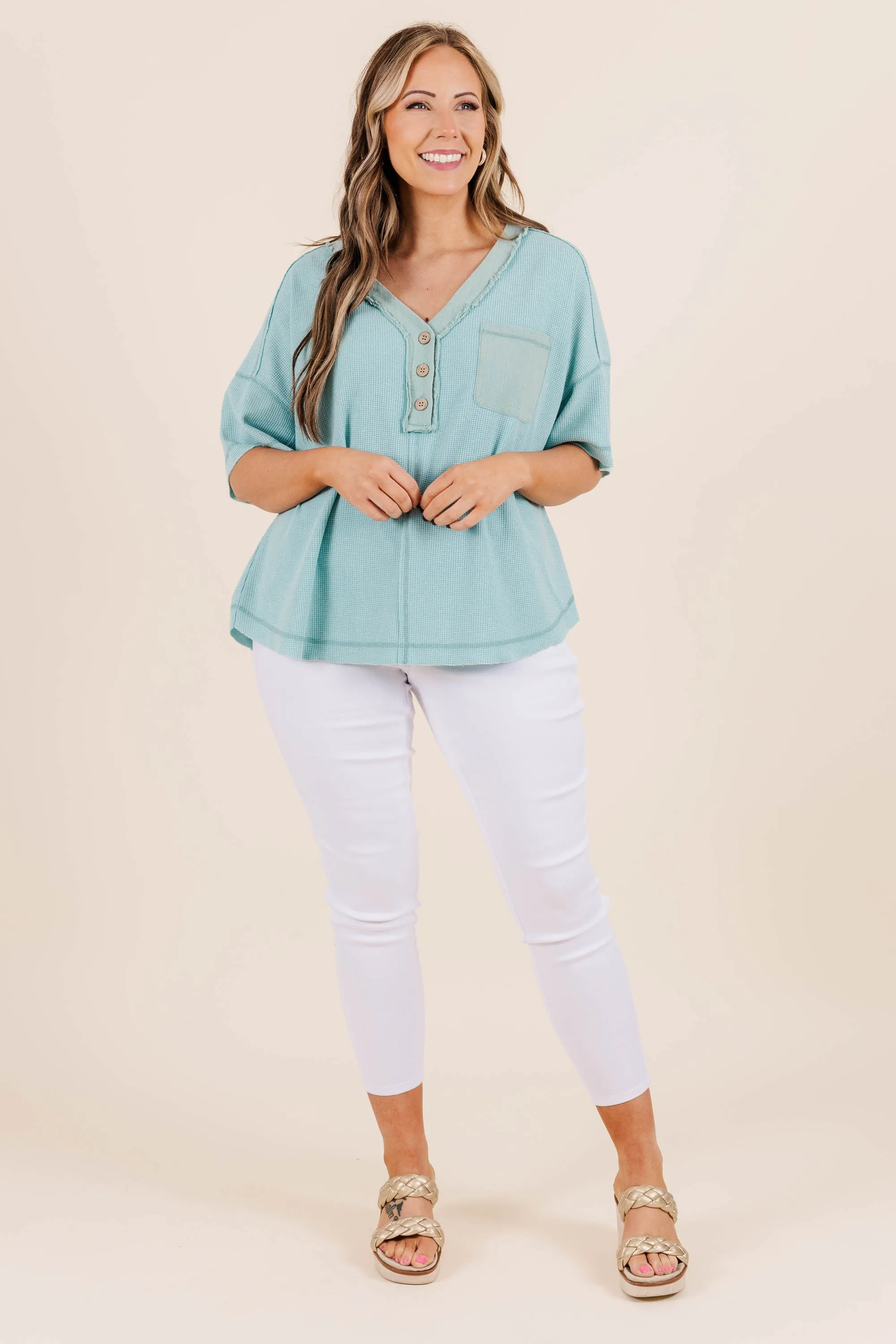 Too Chic Top, Blue