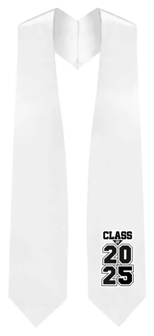 White "Class of 2024/2025" Graduation Stole