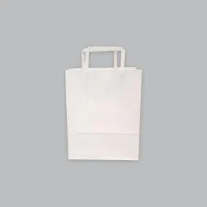 Whte Paper Shopping Bag Small 5Pcs