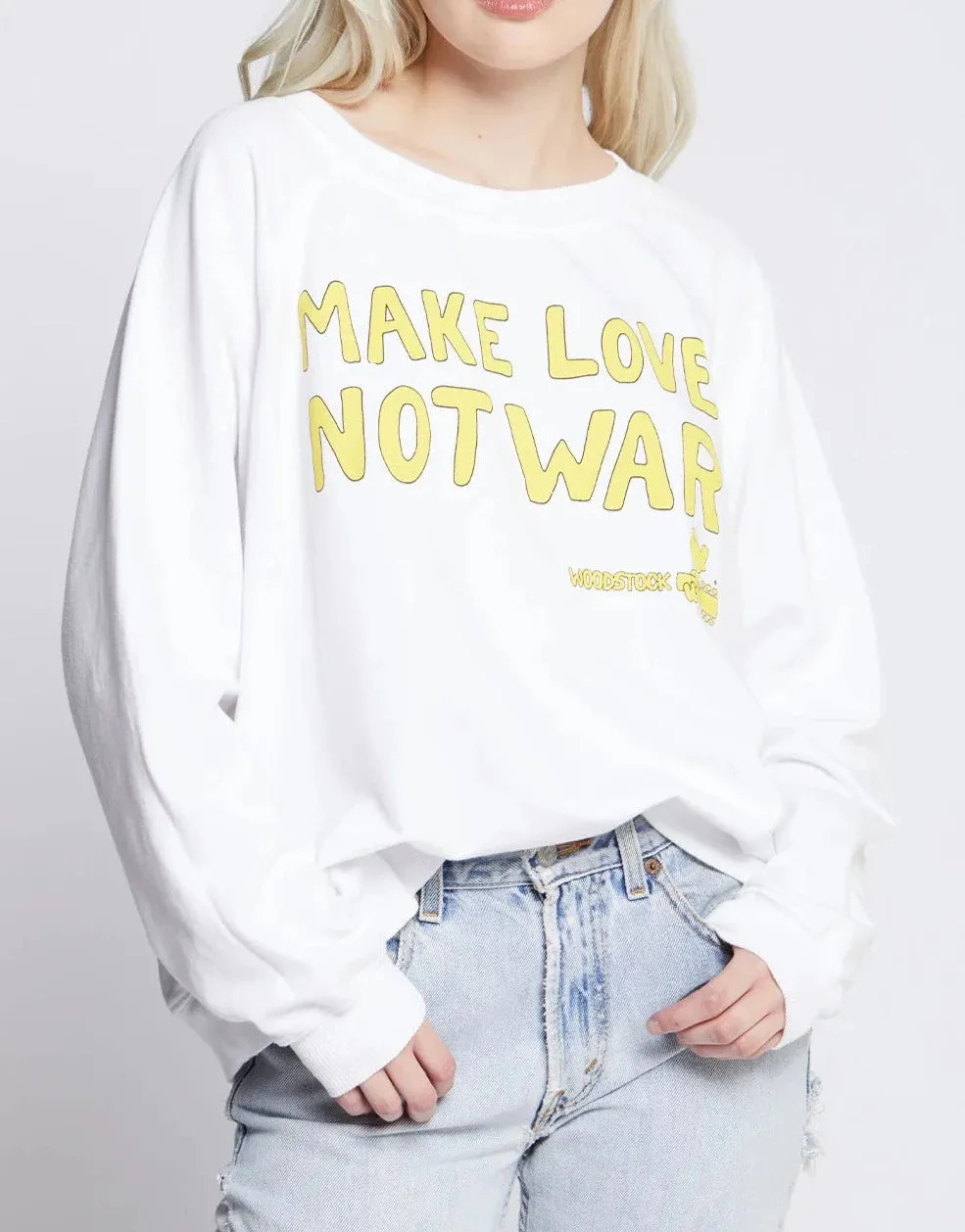 Woodstock Make Love Not War Sweatshirt