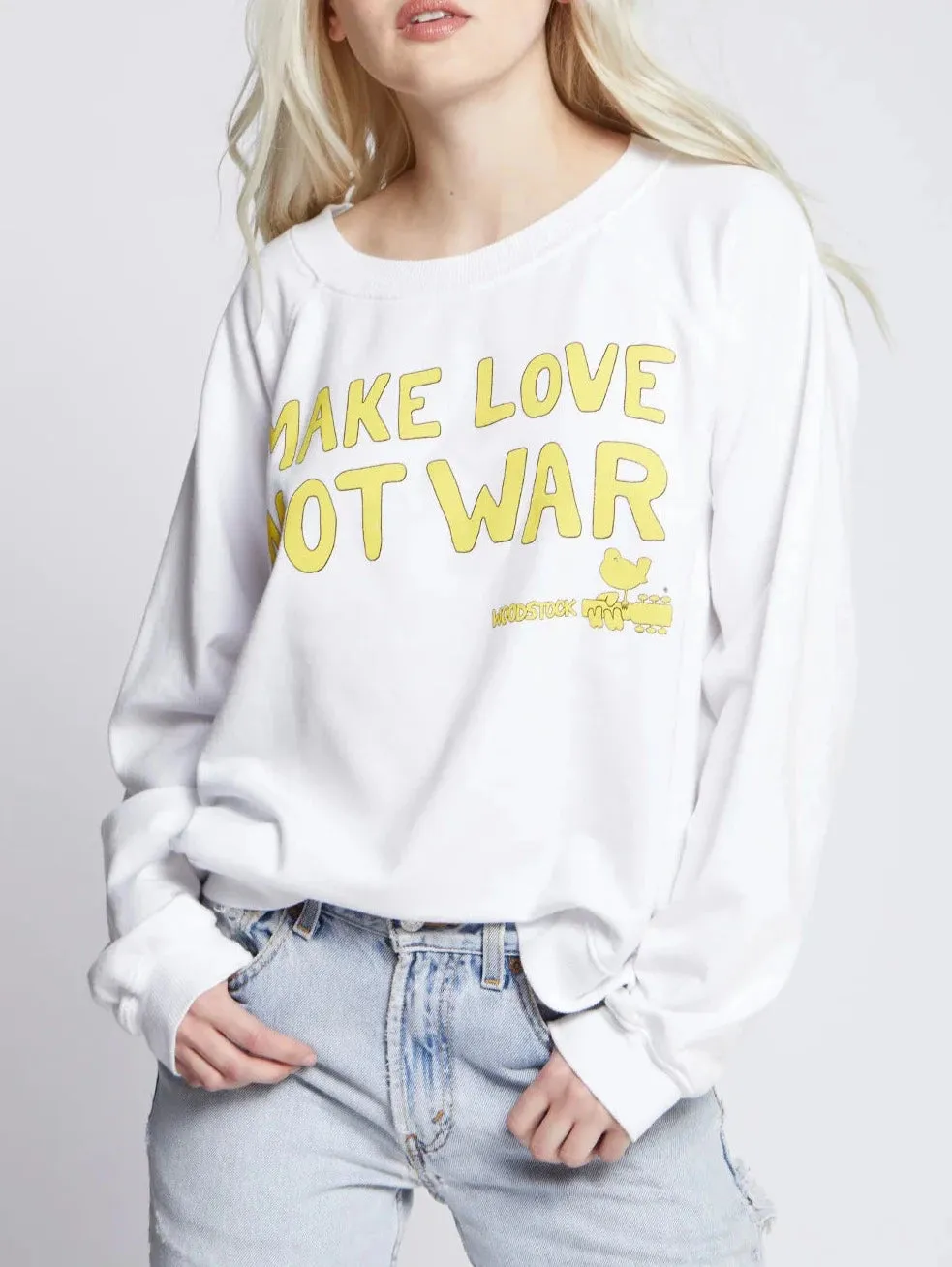 Woodstock Make Love Not War Sweatshirt