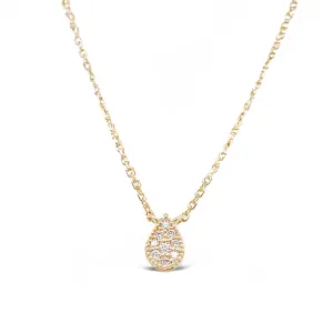 Yellow Gold Pear Diamond Pendant