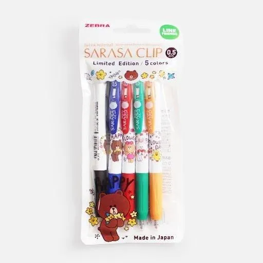 ZEBRA SARASA x LINE Friends Limited 0.5MM Ballpoint Pen Brown Cony Sally Choco JJ15LN2